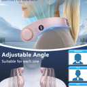 Cooling Neck Fan,5500mAh Personal Fan Neck AC Unit,Portable Leafless Hanging Neck Fan,USB Handsfree Mobile Body Headset Face Devices with LED Display for Adults Childrens in Summer Hot Weather Purple