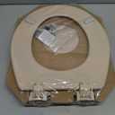 Bemis 500EC 068 Molded Wood Round Toilet Seat with Easy Clean and Change Hinge, 1 Pack, Fawn Beige