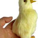 Pack of 3 Realistic Yellow Baby Duck Figurines - Lifelike Plush Ducklings Spring Duckies Farm Animal Easter Decoration Barnyard Ornaments Photo Props