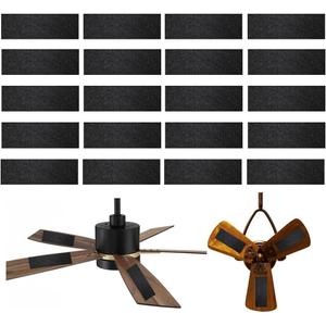 20 Pack Ceiling Fan Filters for Blades - Ceiling Fan Air Purifier Pads - Activated Coconut Carbon Ceiling Fan Filter Accessories Dust Catcher