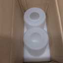 2 Pack Bath Vanity Light Fixture, Modern Indoor Wall Scone Lighting with Opal White Glass Shade, White Gold Wall Lamps