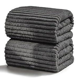 ZatreckI Extra Large Bath Towels (60"x30"), Oversized Bath Towels for Adults Luxury Bath Towels Super Soft Highly Absorbent Microfibers Quick Dry Bath Sheets Large for Bathroom (Charcoal Gray, 2Piece)