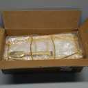 KAQAHIDO Extra Large 4 Tier Serving Tray Set, 34x22x10 inch Wave Edge Melamine Dessert Table Display Set, Tiered Trays Stand for Party Buffet Entertaining, Gold and White