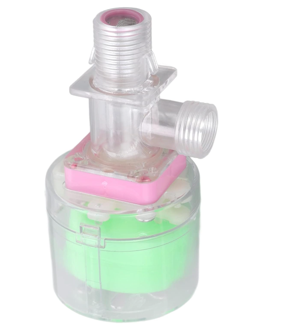Water Lever Control Valve Transparent Full Automatic Plastic Tower Floating Ball Valve (G1/2 Top Water Inlet) 2-Pack