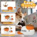 2 x Interactive Dog Treat Dispenser Toy & Slow Feeder Dog Bowls - Duck-Shaped Puzzle Toy for Mental Stimulation, Adjustable Food Outlet for Small to Medium Cats and Dogs
