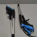 2-Pack Grabber Reacher Tool, 32 Inch Extra Long Steel Foldable Pick Up Stick with Strong Grip Magnetic, 90 Rotating Anti-Slip Jaw, Trash Claw Grabber Tool, Hand Grabber for Reaching, Arm Extension (Blue)