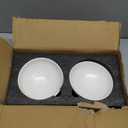 Ceramic Raised Cat Bowls, Elevated Tilted Cat Food and Water Bowls Set, Porcelain Stress Free Pet Feeder Dish for Cats and Small Dogs, Dishwasher and Microwave Safe, Set of 2(White)