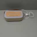 Portable Bluetooth Speaker, Fabric Alarm Clock for Heavy Sleepers, RGBW Ambient Night Light for Bedroom, 15W Fast Wireless Charging Station, Digit Display, Stylish Trendy Gift