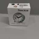 Retro Analog Alarm Clock with Night Light, Battery Operated, Easy to Set - Ascending Alarm, Snooze, Simple Round Metal Design for Bedroom, Desk, Bedside, Travel, Kids, Adults, Heavy Sleepers (Green)