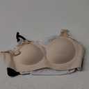 Vertvie Wireless Bras for Women Full Coverage Supportive Seamless Bralettes No Underwire Push Up Comfort Soft T-Shirt Bra (Medium, Black+nude)