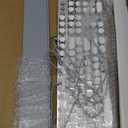 AULA F2088 Typewriter Mechanical Keyboard, White Retro Wired Gaming Keyboard with Blue Switches, Rainbow Backlit, Round Keycaps, Media Knob & Removable Wrist Rest