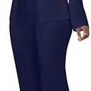 Salimdy 2 Piece Pant Suits for Women Business Casual Outfits Dressy Blazer Jackets and Pencil Pants Work Set S