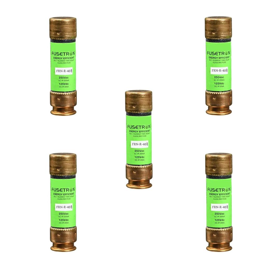 5-Pack New FRN-R-40 FRN-R-40A 250Vac Time Delay FuseFRN-R-,40A Current Limiting Class RK5 Fuse