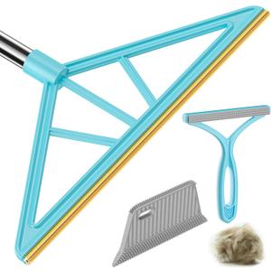 Carpet Rake for Pet Hair Removal,Reusable Pet Hair Remover, 55Adjustable Long Handle Carpet Rake Pet Hair Remover,Dog Hair Rake,Cat Fur Brush,Lint Remover Scraper for Carpets,Rugs,Mats,Couch