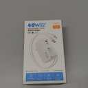 4-in-1 Retractable Gan Wall Charger Plug for iPhone 17 USB C,Travel Essentials Brick Multiport,3ft Lightening+ Type C Cables,40W Fast Charging Foldable Block for iPhone 17 Pro/16/15/14/13,iPad,Galaxy