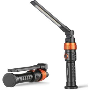 Magnetic Work Light | 1200LM Magnetic LED Work Light Rechargeable Foldable Light Bar | 360Rotation 5 Modes | Portable Power Bank for Auto Repair|Grill|Camping and Outdoor