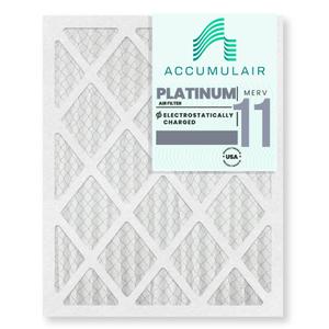 16X20X1 (15.75 x 19.75) Accumulair Platinum 1-Inch Filter (MERV 11) (4 Pack)
