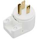 Right Angle Nema 5-15P 15A 125V AC Plug, [ETL] Easy Assembly 90 Degree USA Canada Male DIY Rewirable 12 Directions Adjustable AC Connector White 5-Pack AD0176-5