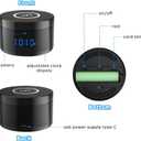 Indoor Camera with Clock and Wireless Charging, 1080P WiFi Cameras for Home, Security Camera with Motion Detection, Night Vision, Local & Cloud Storage,with APP (Black)