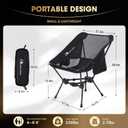 MOON LENCE Portable Camping Chair Backpacking Chair - The 4th Generation Ultralight Folding Chair - Compact, Lightweight Foldable Chairs for Hiking Mountaineering Beach, Fabric