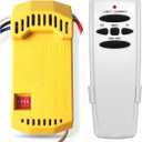Universal Ceiling Fan Remote Control Kit with dimmer for 3 Speed AC Ceiling Fan Replacement for Hampton Bay Hunter HD HD5 FAN35T FAN53T Kit, Yellow