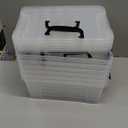 WYT Clear Storage Latch Bins, 6-Pack Storage Organizer Box with Handle and Lids, 5-Litre