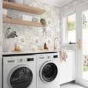 Peel and Stick Wallpaper Boho Wall Paper Modern Stripe Contact Paper Bedroom Bathroom Wallpaper White and Black Removable Self-Adhesive Wall Decor Vinyl Roll 17.3" x 118"