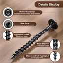Wood Structural Screws Lag Screws Timber Screws Star Head Exterior Heavy Duty Rust Resistant Star Drive Bit Included (#14 x 5, Black, 50 pcs)