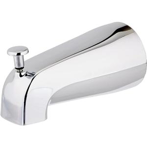 EZ-FLO 5 Inch Zinc Bath Tub Diverter Spout, 1/2 Inch IPS Pipe, Brushed Nickel, 15080