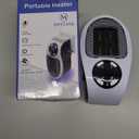 Mini Plug in Heater, Portable Wall Space Heater with Remote, Small Wall Outlet Heating with Adjustable Thermostat and 12H Timer, LED Display for Home Office Bathroom Indoor Use 