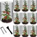 Adnee 10 Packs Wire Plant Protector from Animals - 20" H X 12" D Metal Mesh Plant Cage Covers - Sturdy Garden Bunny Barricades Chicken Wire Cloche for Plants Shrubs Vegetables Flowers