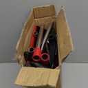 Broom with Dustpan Combo Set 54" Long Handle Adjustable Length Stainless Steel Broomstick Standing Dust Pan and Broom Set for Office Home Kitchen Lobby Floor Cleaning (Red and Black)