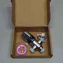 Thermostatic Mixing Valve with 1/2 NPT Male Connection, Water Temperature Constant Control Valve, Fahrenheit Scale Mark, Solid Brass,Grey (Silver)