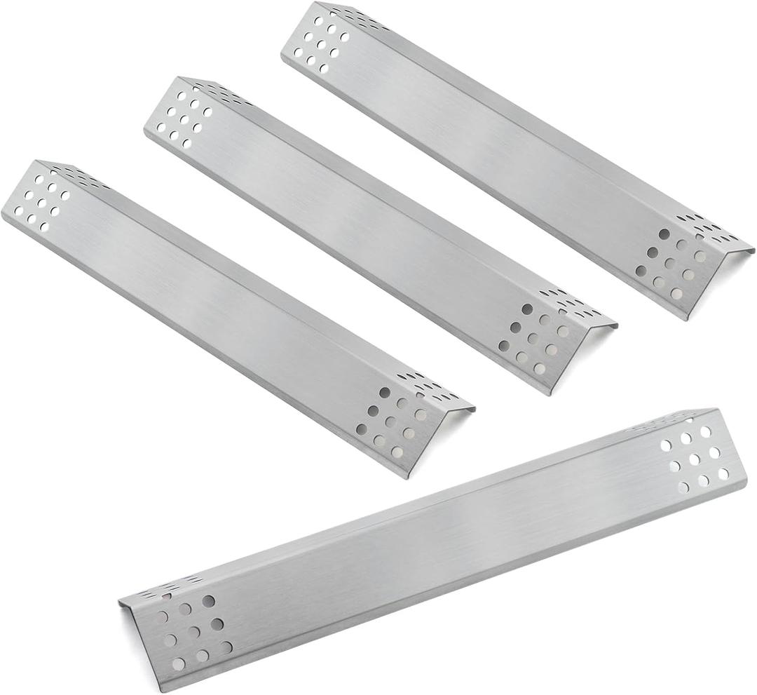 D010012307 Flame Tamer Grill Parts for Monument Grill 4 Burner Replacement Parts 35633 24367 41847ng 17842 Heat Shield Stainless Steel Grill Heat Plates Tents Grill Accessories, 4pcs