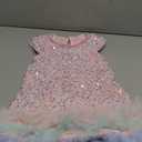 Tutu.kk Toddler Girls Sequin Dress A-Line Sparkly Sleeveless Wedding Gown Party Dresses for Girls 18-24M
