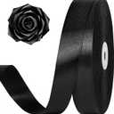 100 Yards 1 Inch Black Satin Ribbon, Solid Craft Fabric Ribbon for Christmas Gift Wrapping, Bows Making, Flower Bouquet, Wedding Party Decoration
