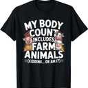 Embarrassing Shirt Farmer Meme Inappropriate Farm Animals T-Shirt, Black, L