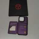 Vinich for iPhone 16 Pro Wallet Case with Card Holder, RFID Blocking Credit Slots Kickstand Shockproof Phone Cover Fit for iPhone 16 Pro 6.3" Purple