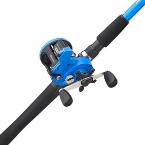 Shakespeare Tiger Conventional Line Counter Reel and Fishing Rod Combo,Tubular Fiberglass Blank Construction, Comfortable EVA Handle (15 Size Reel - 7'10" - Medium - 2pc)