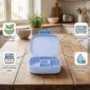 L&A's Bento Lunch Box for Kids and Adults - Leakproof 5-Compartment Lightweight Food Container, Large Capacity Meal Prep for School and Work, BPA-Free, Microwave & Dishwasher Safe (Blue)