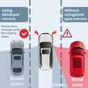 3 x Heart Shaped Blind Spot Mirrors for Cars  360 Adjustable Convex Side Mirrors for Blind Spot Detection  Cute Heart Design Stick-On Rearview Mirrors for Cars, SUVs & Trucks  Universal Fit