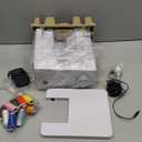 Sewing Machine for Beginners, Electric Mini Portable, 14 Built-in Stitches with Reverse Sewing, 2 Speeds Double Thread with Foot Pedal, Storage Bag, Cotton Fabric and Threads- Extension Table