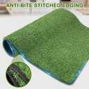 Artificial Grass for Dogs Potty, Reusable Pet Training Mat for Home and Travel, Washable Hemmed Edge Grass Pee Pad with Drainage Holes, Easy to Clean (31"x51")