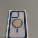 Miracase Magnetic for iPhone 14 Pro Max Case 6.7 inch, (Compatible with MagSafe) Upgrade Full-Body Clear Phone Bumper Case with Built-in 9H Tempered Glass Screen Protector, Magnetic Capri Blue