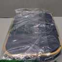 LONBET Laundry Basket with Lid, Made from Breathable Fabric | Aesthetic Clothes Hampers for Laundry with Side Handles & Sturdy Bamboo Frame (26 Gallons - Single, Blue)