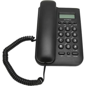 Corded Phone, Wired Landline Desktop House Phone with Speaker for Business, Caller ID/Callback, Desktop Landline Phone Hands Calling for Home Office Hotel(Black)