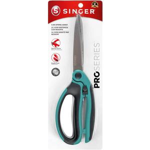 SINGER 00565 9-1/2-Inch ProSeries Spring Assist Scissor with Comfort Grip, Teal