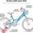 JOYSTAR Angel Girls Bike for Toddlers and Kids Ages 2-12 Years
12-20 Inch Kids Bike with Training Wheels & Basket, 20 24“ Bicycle with Kickstand