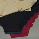 6 pack Seamless Underwear for Women Sexy Low Rise Hipster Wave Edge No Show Bikini Panties Womens Cheeky (M, Black+red+green+blue+white+beige)