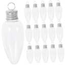 Tessco for you 48 Pcs Christmas Fillable Light Bulb Ornaments, 3.4 oz 100 ml Clear Plastic Light Bulb Jars with Cards & String for DIY Crafts, Candy, Juice, Xmas Tree Decoration, Party Favors